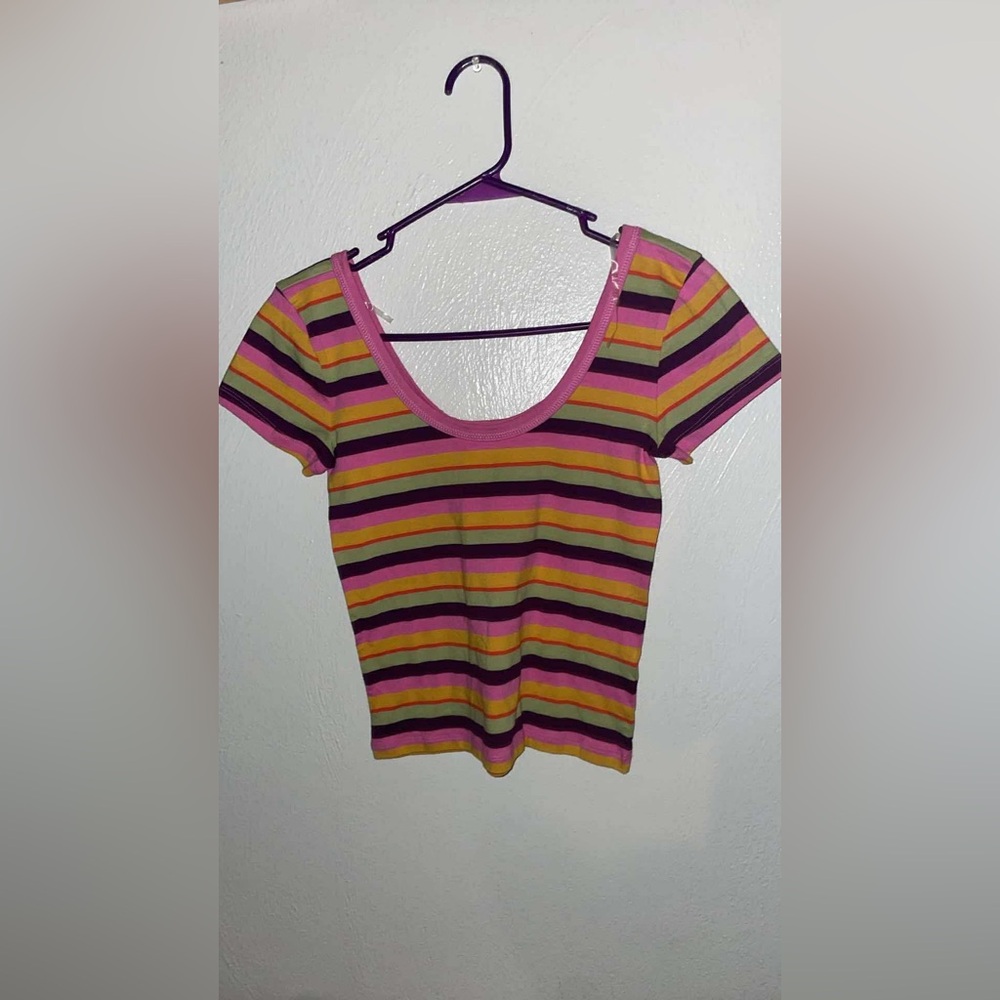 Striped Short Sleeve Top